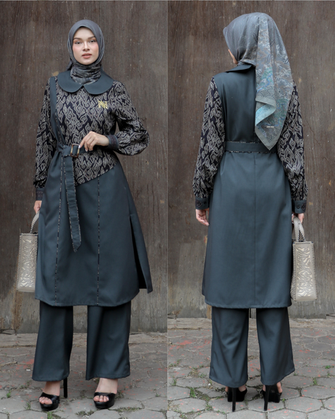 Asymmetric Megamendung River Tunic