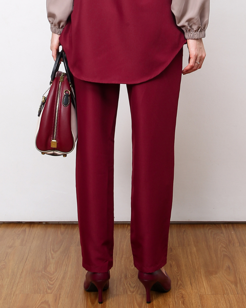 Red Mahogany Pipe Pants