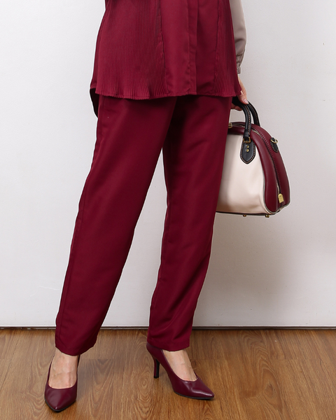 Red Mahogany Pipe Pants