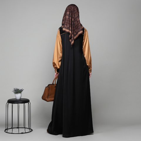 Asymmetric Black Antique Brass Dress