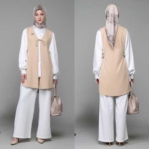 Vest Straw Broken White Blouse (Outer & Inner)