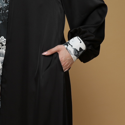 Signature Asymemtric Monomega Black Dress
