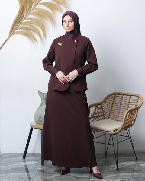 2in1 Burnt Siena Midi Shirt & Skirt