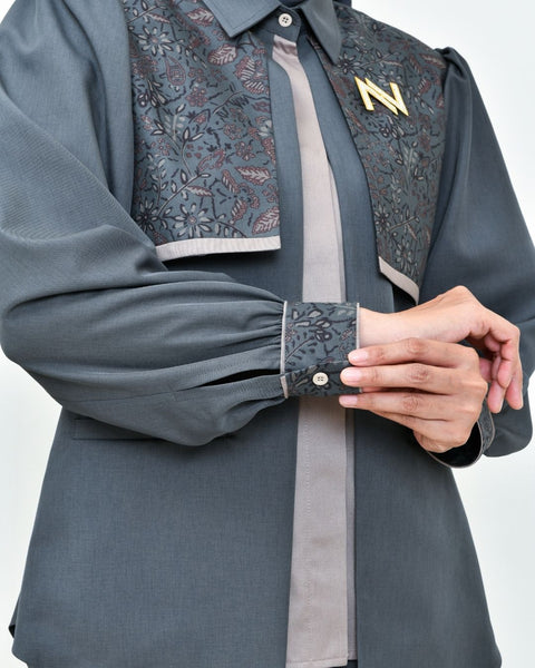 2in1 Laurel Tone Midi Shirt & Skirt