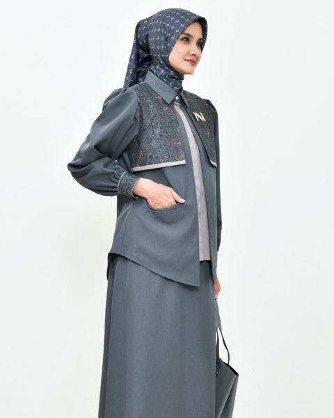 2in1 Laurel Tone Midi Shirt & Skirt