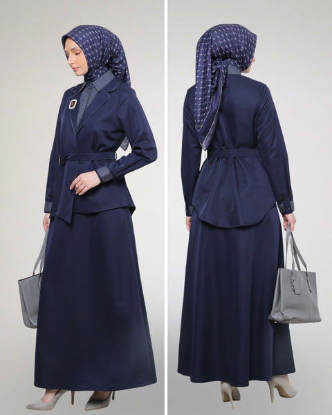2in1 Midnight Azura Midi Shirt & Skirt