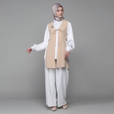 Vest Straw Broken White Blouse (Outer & Inner)
