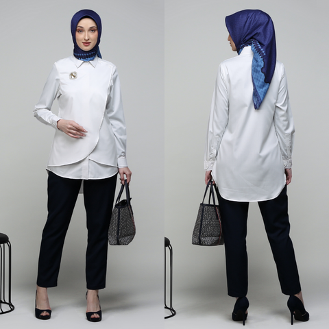 Flap Broken White Shirt