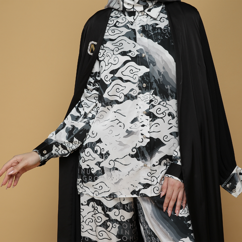 Signature Monomega Black Shirt (Shirt, Outer & Culotte)