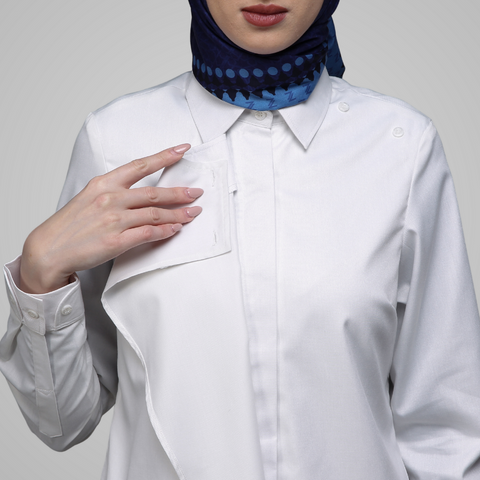 Flap Broken White Shirt