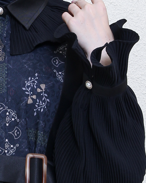 Giri Pleated Smoke Set (Shirt + Culotte)