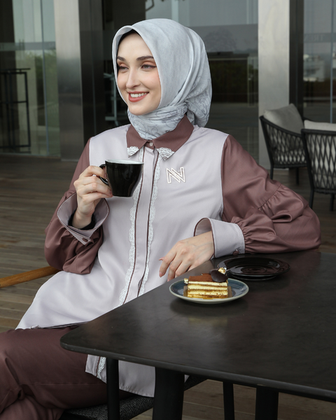 Twotone Puff Mist Woody Brown Shirt