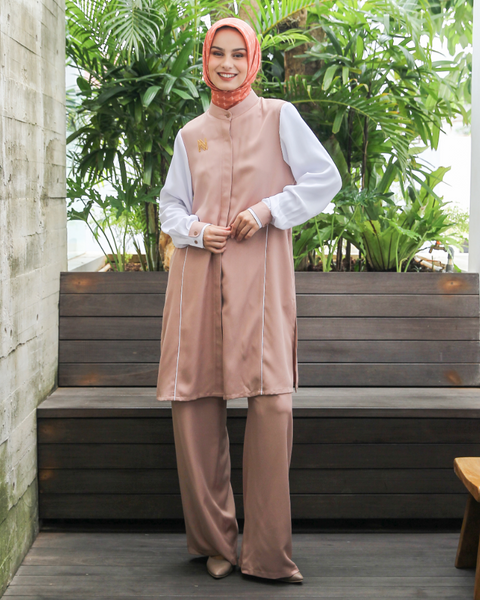 Piping Muesli White Tunic