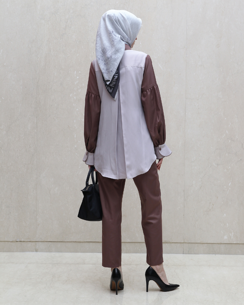 Twotone Puff Mist Woody Brown Shirt