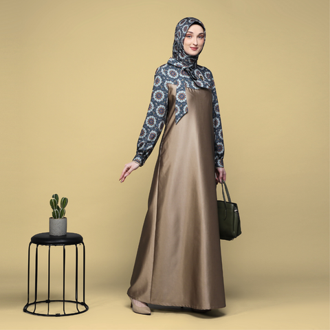 Ribbon Mosaic Geometric Flowers Dress