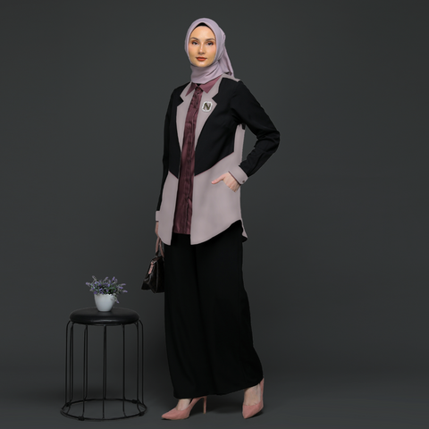 2in1 Blazer Dark violet Calda Rosa Shirt
