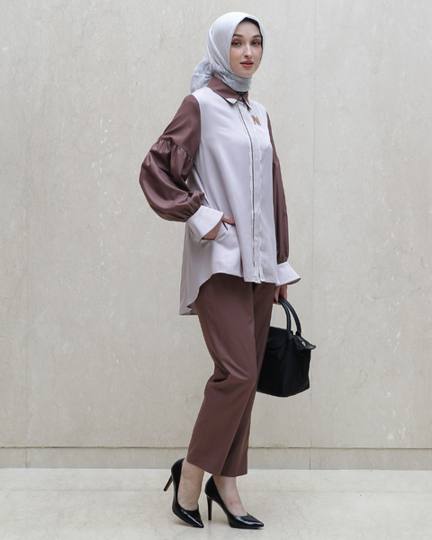 Twotone Puff Mist Woody Brown Shirt