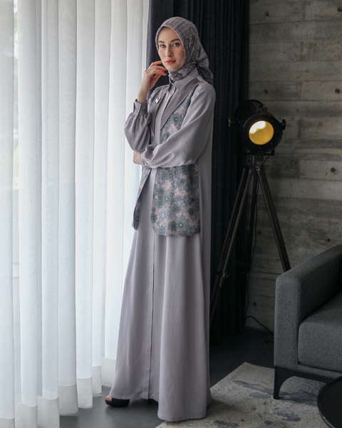 2in1 Blazer Fuscous Gray Dress