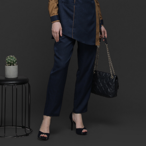 Dark Navy Pipe Pants