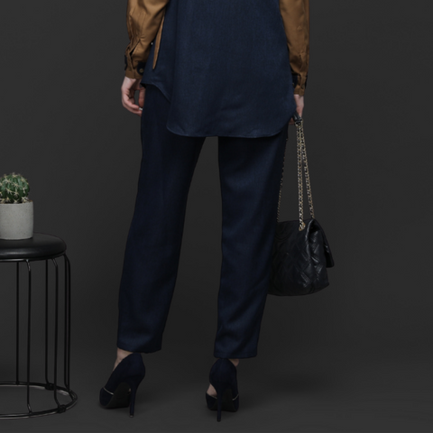 Dark Navy Pipe Pants