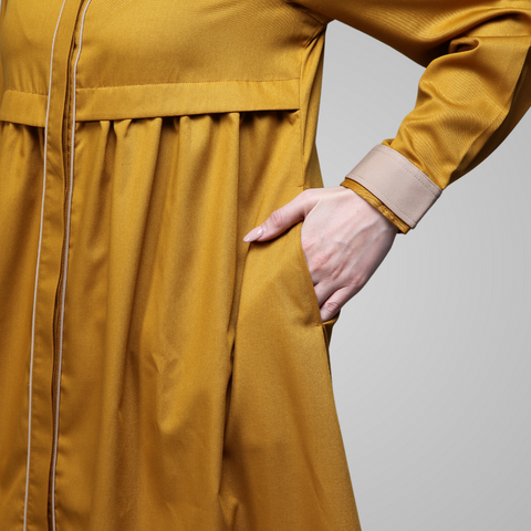 Wrinkle Piping Honey Tunic