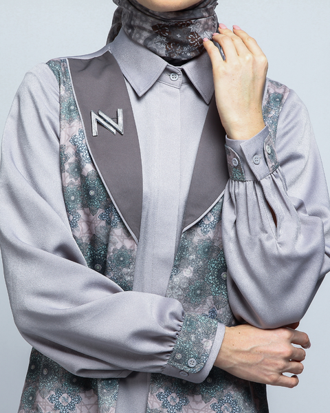 2in1 Blazer Fuscous Gray Dress