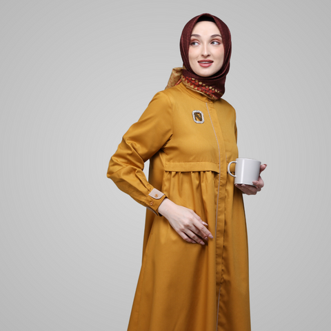 Wrinkle Piping Honey Tunic