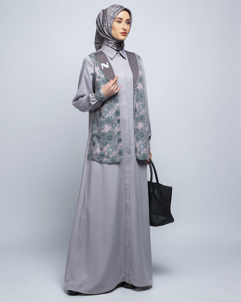 2in1 Blazer Fuscous Gray Dress