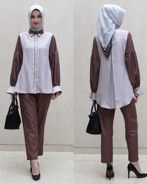 Twotone Puff Mist Woody Brown Shirt