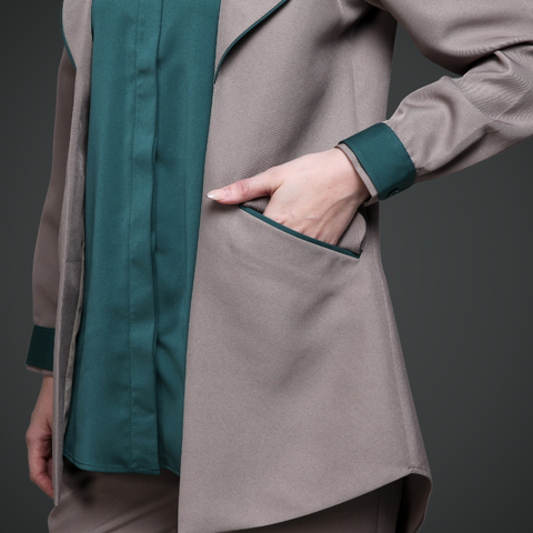 2in1 Blazer Tuffet Hunter Green Shirt
