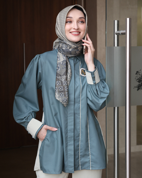 Piping Beryl Green Lettuce Shirt