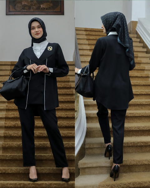 2in1 Piping Black shirt
