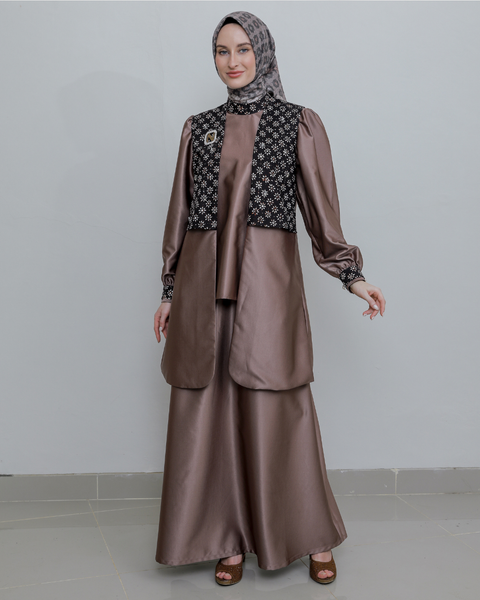 Utari Russett Midi Shirt + Skirt