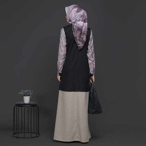 2in1 Longsleeve Rosa Giz Batik Exclusive Neutral Dress