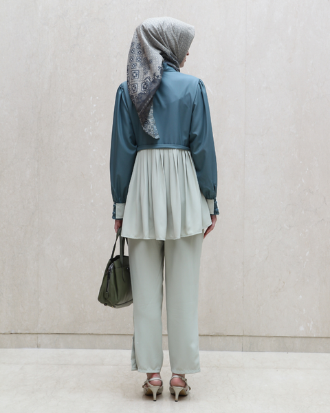 Piping Beryl Green Lettuce Shirt