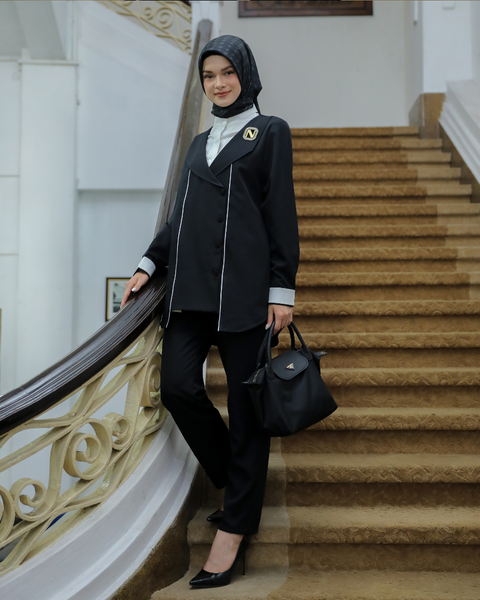 2in1 Piping Black shirt
