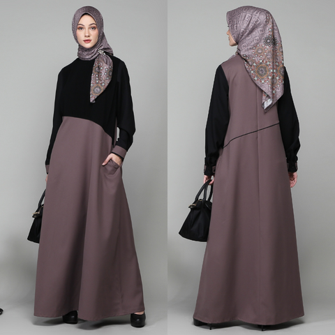 Pleated Asymmetric Black Cocoa Dress