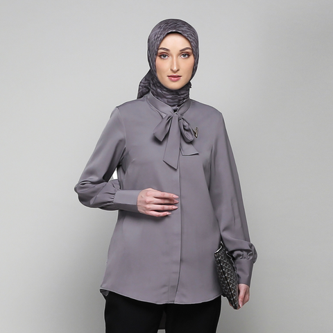 Monochrome Ribbon Shade Grey Shirt