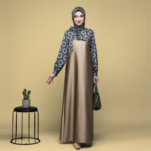 Ribbon Mosaic Geometric Flowers Dress