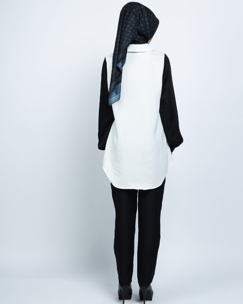 Monochrome Ribbon Sister Black Pretty Broken White Shirt