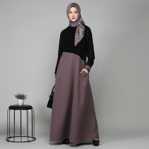 Pleated Asymmetric Black Cocoa Dress