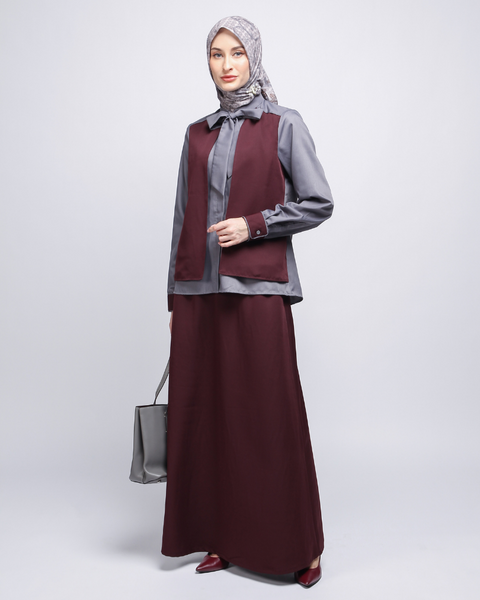 One Set 2in1 Tie Saddle Scarpa Flow Midi (Shirt & Skirt)