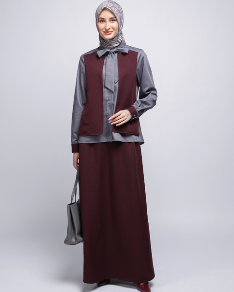 One Set 2in1 Tie Saddle Scarpa Flow Midi (Shirt & Skirt)