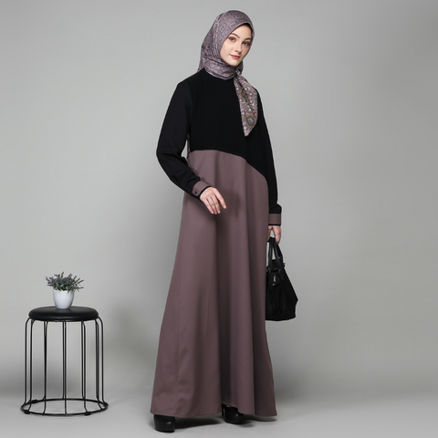 Pleated Asymmetric Black Cocoa Dress