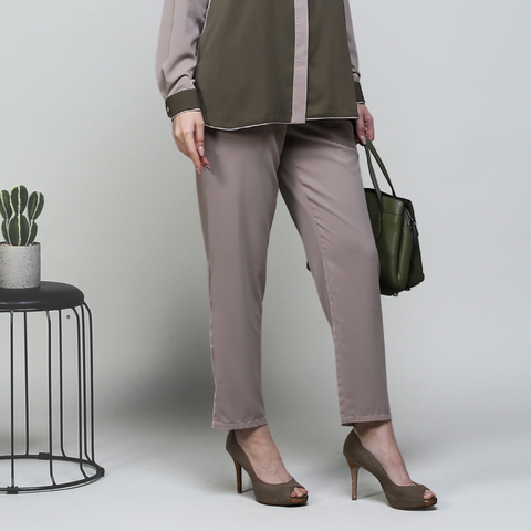Khaki Fern Pipe Pants