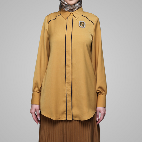 Puff Piping Sunflower Shirt