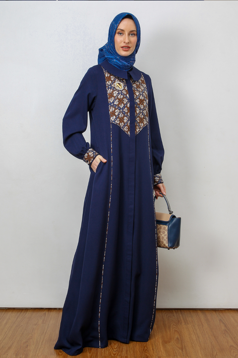 Asymmetric Batik Almond Frost Mirage Dress