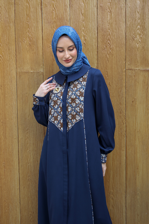 Asymmetric Batik Almond Frost Mirage Dress