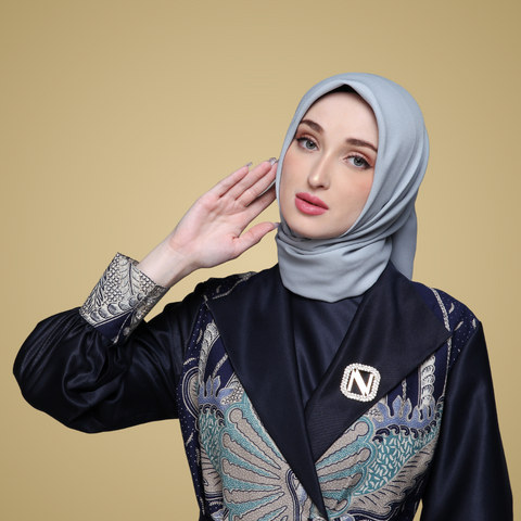 Ribbon Dark Blue Baritone Blazer (Shirt & Culotte)