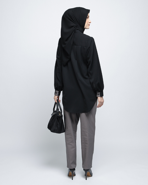 Piping Black Pine Cone Shirt